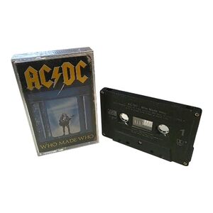 AC/DC Black Cassette Tape - Who Made Who